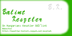 balint kesztler business card